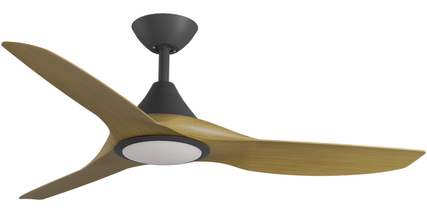 CloudFan 52 Inch WiFi DC LED Ceiling Fan with 20W CCT LED Black and Teak