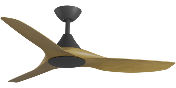 CloudFan 48 Inch WiFi DC Ceiling Fan Black and Teak