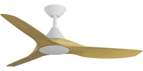 CloudFan 48 Inch WiFi DC Ceiling Fan White and Bamboo