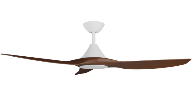 Cloudfan 48 Inch WiFi DC Ceiling Fan White with Koa Blades