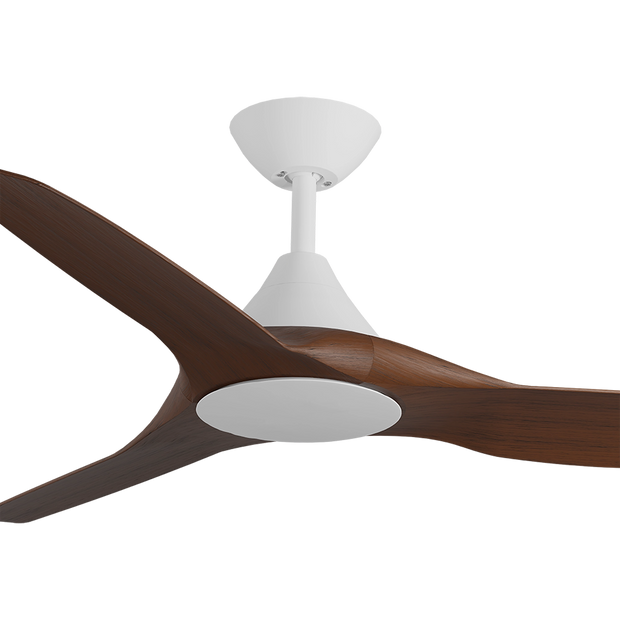Cloudfan 48 Inch WiFi DC Ceiling Fan White with Koa Blades