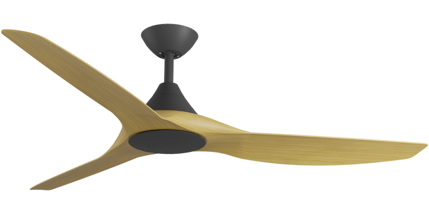 CloudFan 60 Inch WiFi DC Ceiling Fan Black and Bamboo