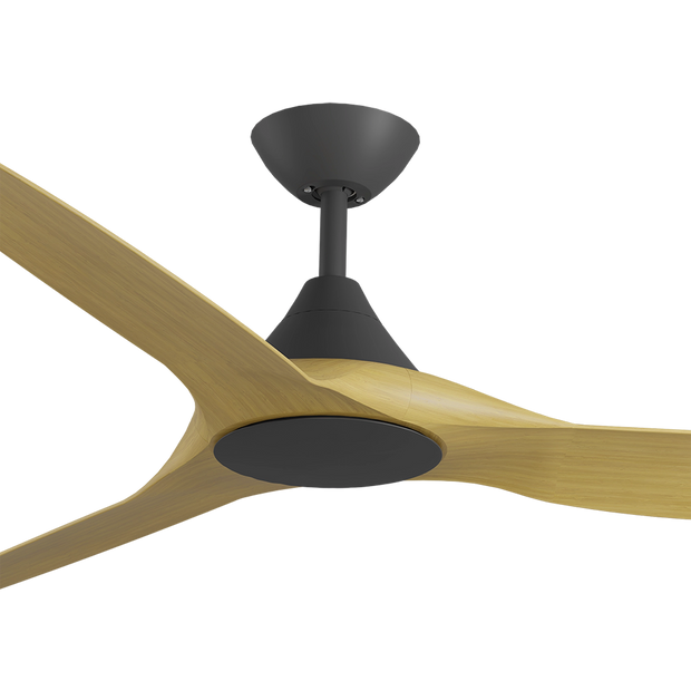 CloudFan 60 Inch WiFi DC Ceiling Fan Black and Bamboo