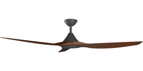 Cloudfan 60 Inch WiFi DC Ceiling Fan Black with Koa Blades