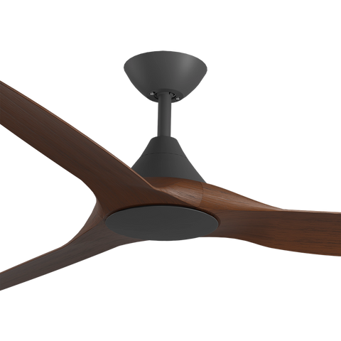 Cloudfan 60 Inch WiFi DC Ceiling Fan Black with Koa Blades