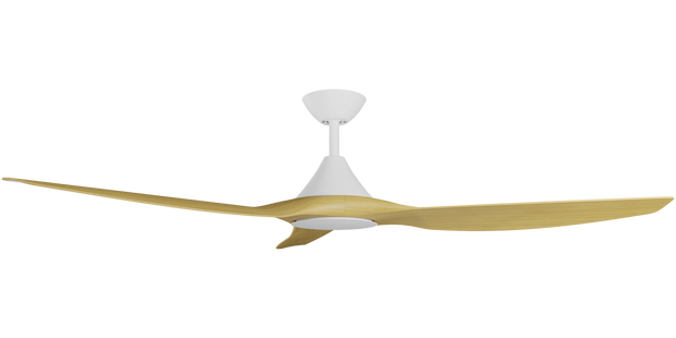 CloudFan 60 Inch WiFi DC Ceiling Fan White and Bamboo