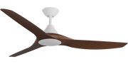 Cloudfan 60 Inch WiFi DC Ceiling Fan White with Koa Blades