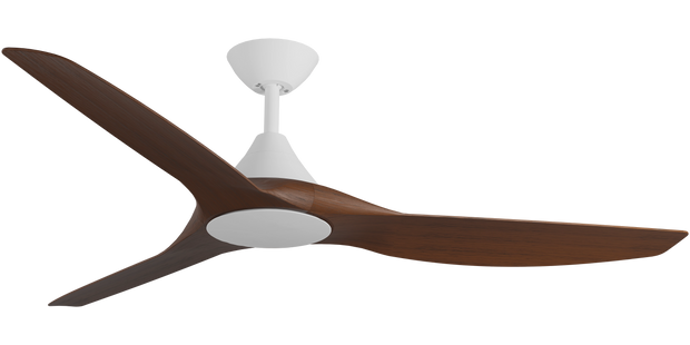 Cloudfan 60 Inch WiFi DC Ceiling Fan White with Koa Blades