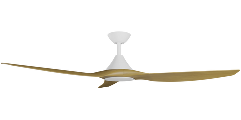 CloudFan 60 Inch WiFi DC Ceiling Fan White and Teak