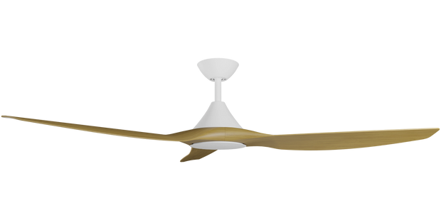 CloudFan 60 Inch WiFi DC Ceiling Fan White and Teak