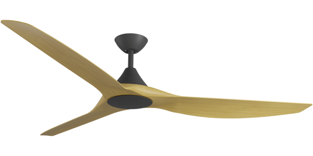 Cloudfan 72 Inch WiFi DC Ceiling Fan Black with Bamboo Blades