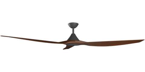 Cloudfan 72 Inch WiFi DC Ceiling Fan Black with Koa Blades