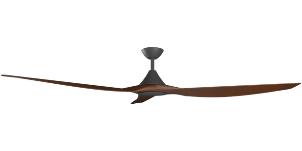 Cloudfan 72 Inch WiFi DC Ceiling Fan Black with Koa Blades