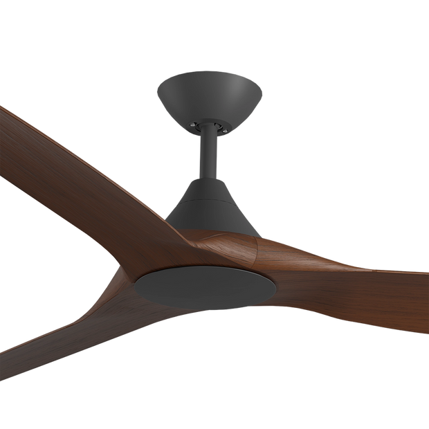 Cloudfan 72 Inch WiFi DC Ceiling Fan Black with Koa Blades
