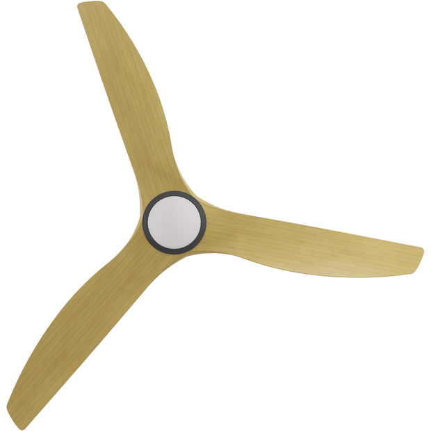 Cloudfan 72 Inch WiFi DC Ceiling Fan with 20W CCT LED Black with Bamboo Blades