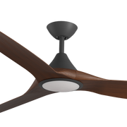 Cloudfan 72 Inch WiFi DC Ceiling Fan with 20W CCT LED Black with Koa Blades