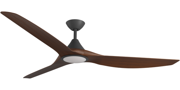 Cloudfan 72 Inch WiFi DC Ceiling Fan with 20W CCT LED Black with Koa Blades