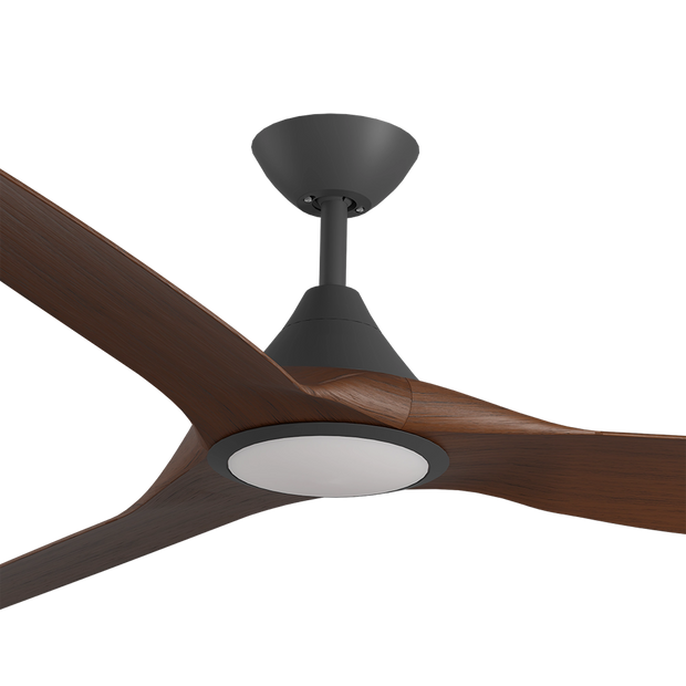 Cloudfan 72 Inch WiFi DC Ceiling Fan with 20W CCT LED Black with Koa Blades