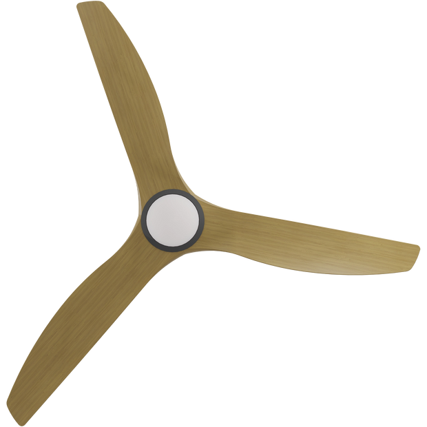Cloudfan 72 Inch WiFi DC Ceiling Fan with 20W CCT LED Black with Teak Blades - NEW