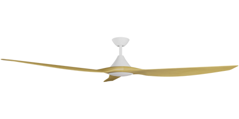 Cloudfan 72 Inch WiFi DC Ceiling Fan with 20W CCT LED White with Bamboo Blades