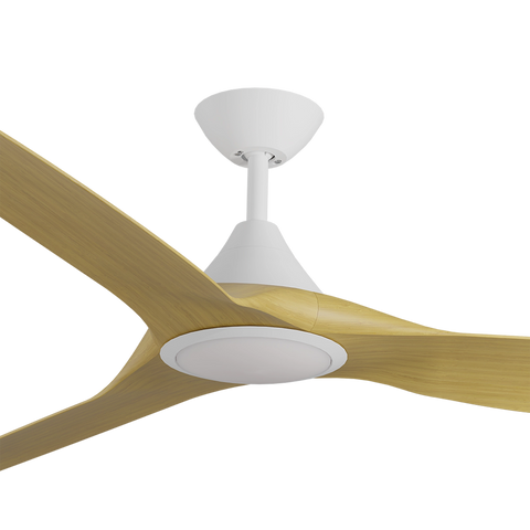 Cloudfan 72 Inch WiFi DC Ceiling Fan with 20W CCT LED White with Bamboo Blades