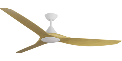 Cloudfan 72 Inch WiFi DC Ceiling Fan with 20W CCT LED White with Bamboo Blades