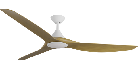 Cloudfan 72 Inch WiFi DC Ceiling Fan with 20W CCT LED White with Teak Blades