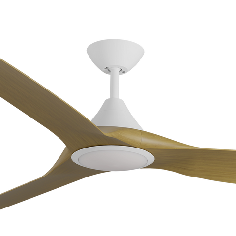 Cloudfan 72 Inch WiFi DC Ceiling Fan with 20W CCT LED White with Teak Blades