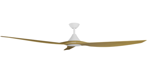 Cloudfan 72 Inch WiFi DC Ceiling Fan White with Teak Blades