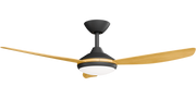 Condor 48 DC Ceiling Fan Black with Bamboo Blades and LED Light