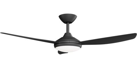 Condor 48 DC Ceiling Fan Black with LED Light