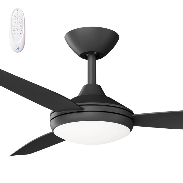 Condor 48 DC Ceiling Fan Black with LED Light