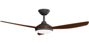 Condor 48 DC Ceiling Fan Black with Koa Blades and LED Light