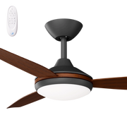 Condor 48 DC Ceiling Fan Black with Koa Blades and LED Light