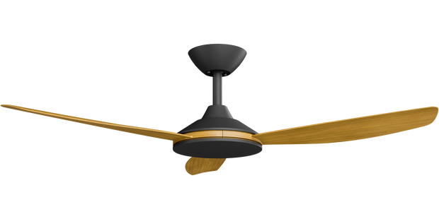 Condor 48 DC Ceiling Fan Black with Teak Blades