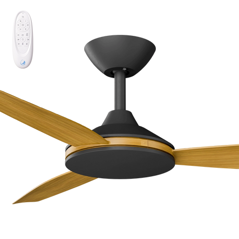 Condor 48 DC Ceiling Fan Black with Teak Blades