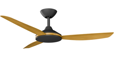 Condor 48 DC Ceiling Fan Black with Teak Blades