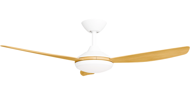 Condor 48 DC Ceiling Fan White with Bamboo Blades and LED Light