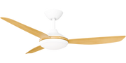 Condor 48 DC Ceiling Fan White with Bamboo Blades and LED Light