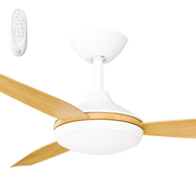 Condor 48 DC Ceiling Fan White with Bamboo Blades and LED Light