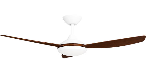 Condor 48 DC Ceiling Fan White with Koa Blades and LED Light