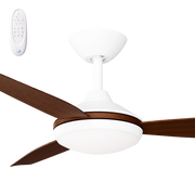 Condor 48 DC Ceiling Fan White with Koa Blades and LED Light