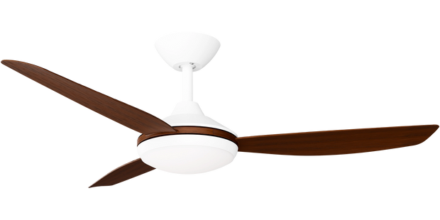 Condor 48 DC Ceiling Fan White with Koa Blades and LED Light