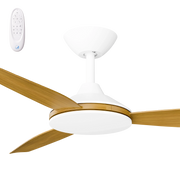 Condor 48 DC Ceiling Fan White with Teak Blades