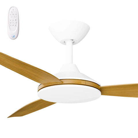 Condor 48 DC Ceiling Fan White with Teak Blades