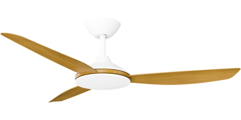 Condor 48 DC Ceiling Fan White with Teak Blades