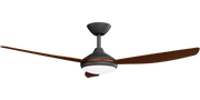 Condor 52 DC Ceiling Fan Black with Koa Blades and LED Light