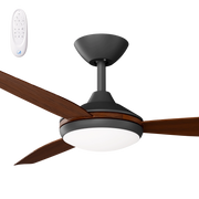 Condor 52 DC Ceiling Fan Black with Koa Blades and LED Light