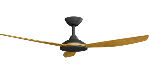 Condor 52 DC Ceiling Fan Black with Teak Blades