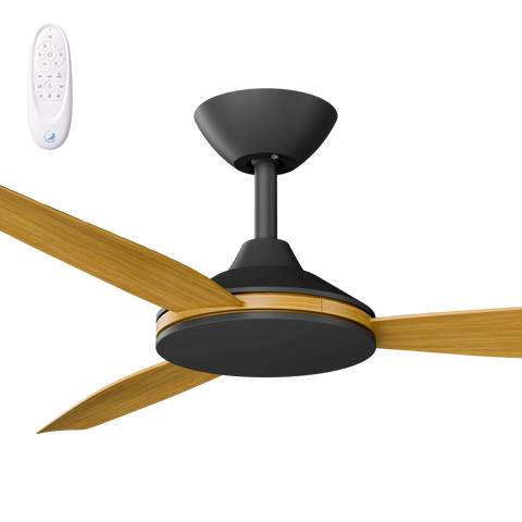 Condor 52 DC Ceiling Fan Black with Teak Blades